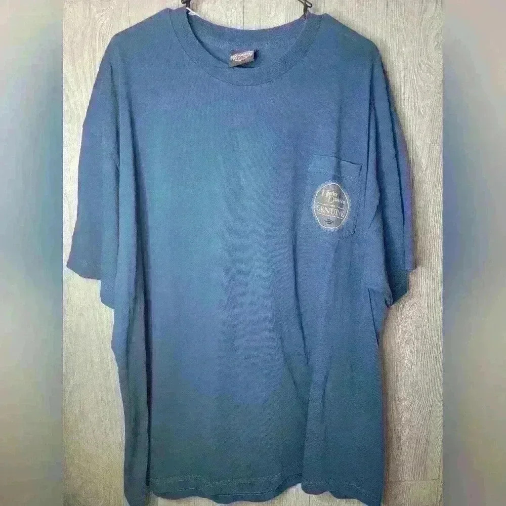 ♡Harley Davidson‎ blue tee shirt size 2XL A14